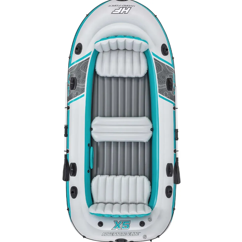 Bestway Opblaasbare boot Grijs en Wit 3,64 x 1,66 m PVC