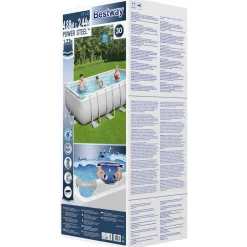 Bestway Power Steel Zwembadset rechthoekig 488x244x122 cm