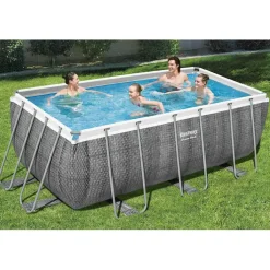 Bestway Zwembadset Power Steel rechthoekig 412x201x122 cm