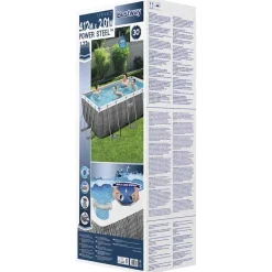 Bestway Zwembadset Power Steel rechthoekig 412x201x122 cm