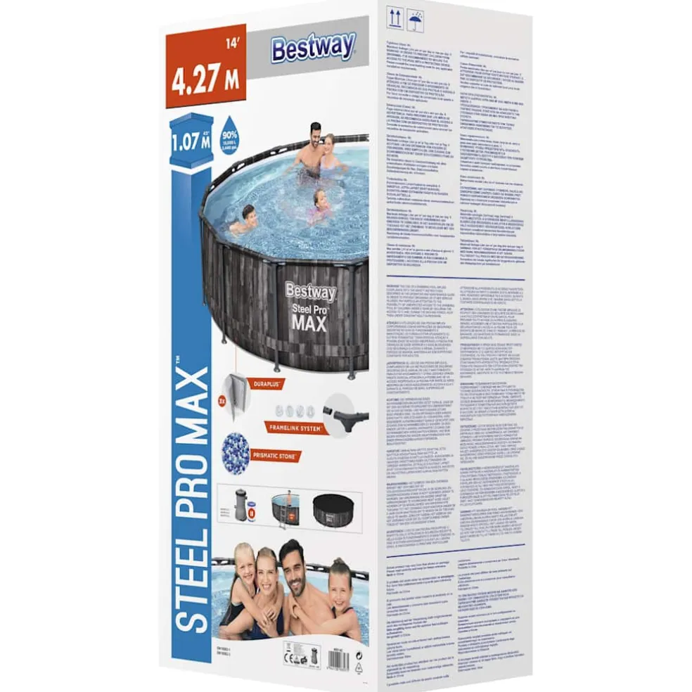 Bestway Zwembadset Steel Pro MAX rond 427x107 cm