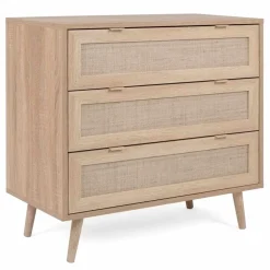 Finori Ladekast Bali 03A sonoma eikenkleurig en rietprint