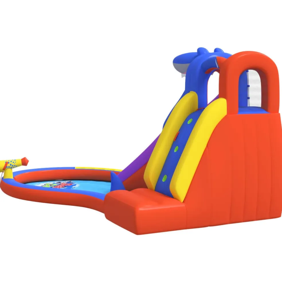 Happy Hop Glijbaan met plonsbad opblaasbaar 450x320x240 cm PVC