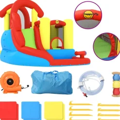 Happy Hop Springkasteel met glijbaan en plonsbad 280x319x211 cm