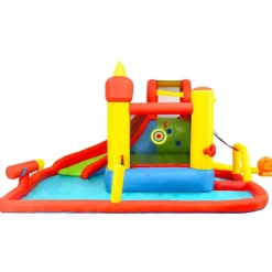 Happy Hop Springkussen met glijbaan en plonsbad 410x385x220 cm PVC
