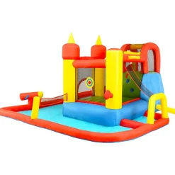 Happy Hop Springkussen met glijbaan en plonsbad 410x385x220 cm PVC