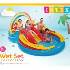 Intex Opblaaszwembad Rainbow Ring Play Center 297x193x135 cm 57453NP