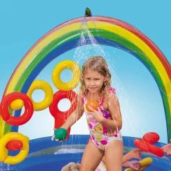 Intex Opblaaszwembad Rainbow Ring Play Center 297x193x135 cm 57453NP