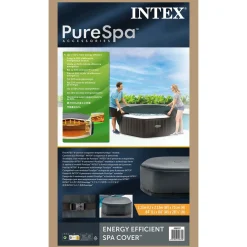 INTEX Spa Deksel Donkergrijs 180 x 180 cm PVC en PU