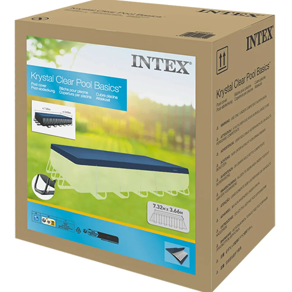 INTEX Zwembadcover 732 x 366 cm Rechthoekig PVC en PET