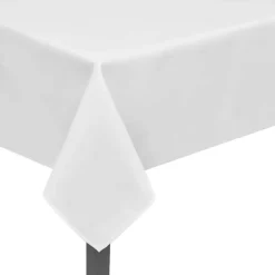 Tafelkleden wit 5 stuks 100 x 100 cm