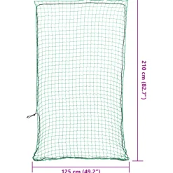 vidaXL Aanhangwagennet elastisch touw 2,1x1,25 m polypropeen groen