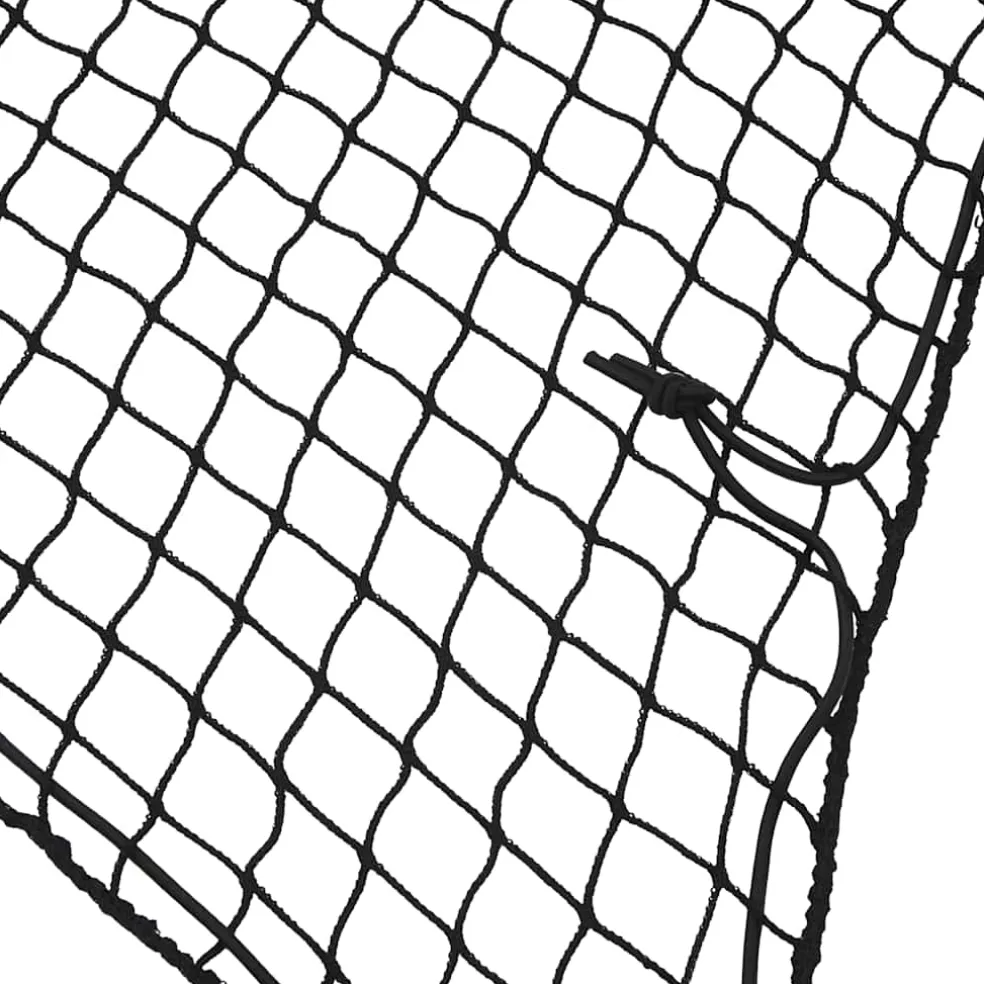 vidaXL Aanhangwagennet elastisch touw 2,1x1,25 m polypropeen zwart