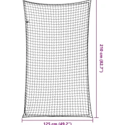 vidaXL Aanhangwagennet elastisch touw 2,1x1,25 m polypropeen zwart