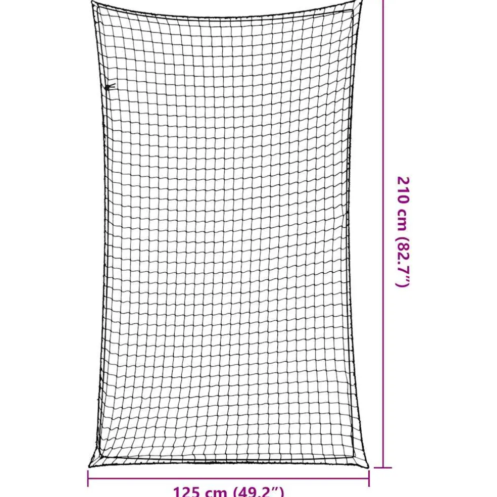 vidaXL Aanhangwagennet elastisch touw 2,1x1,25 m polypropeen zwart