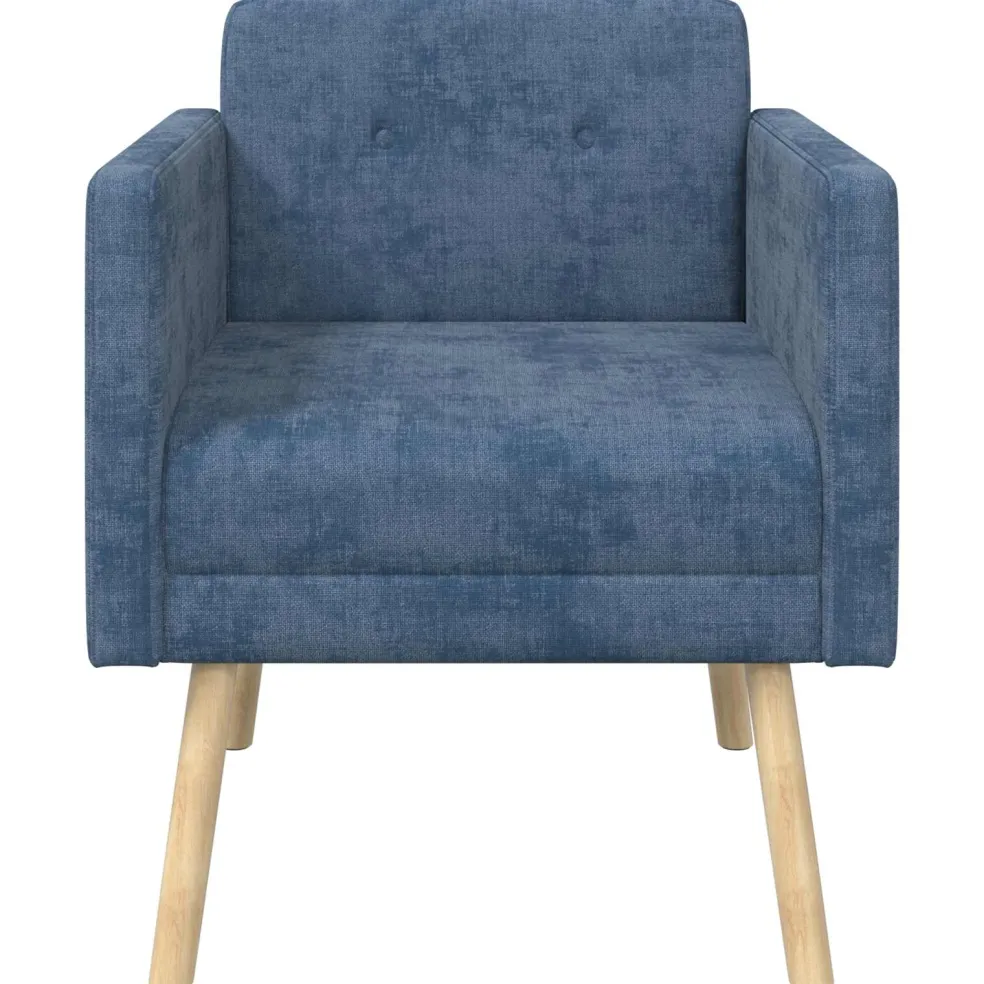 vidaXL Accentstoel Blauw Chenille Stof