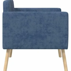 vidaXL Accentstoel Blauw Chenille Stof