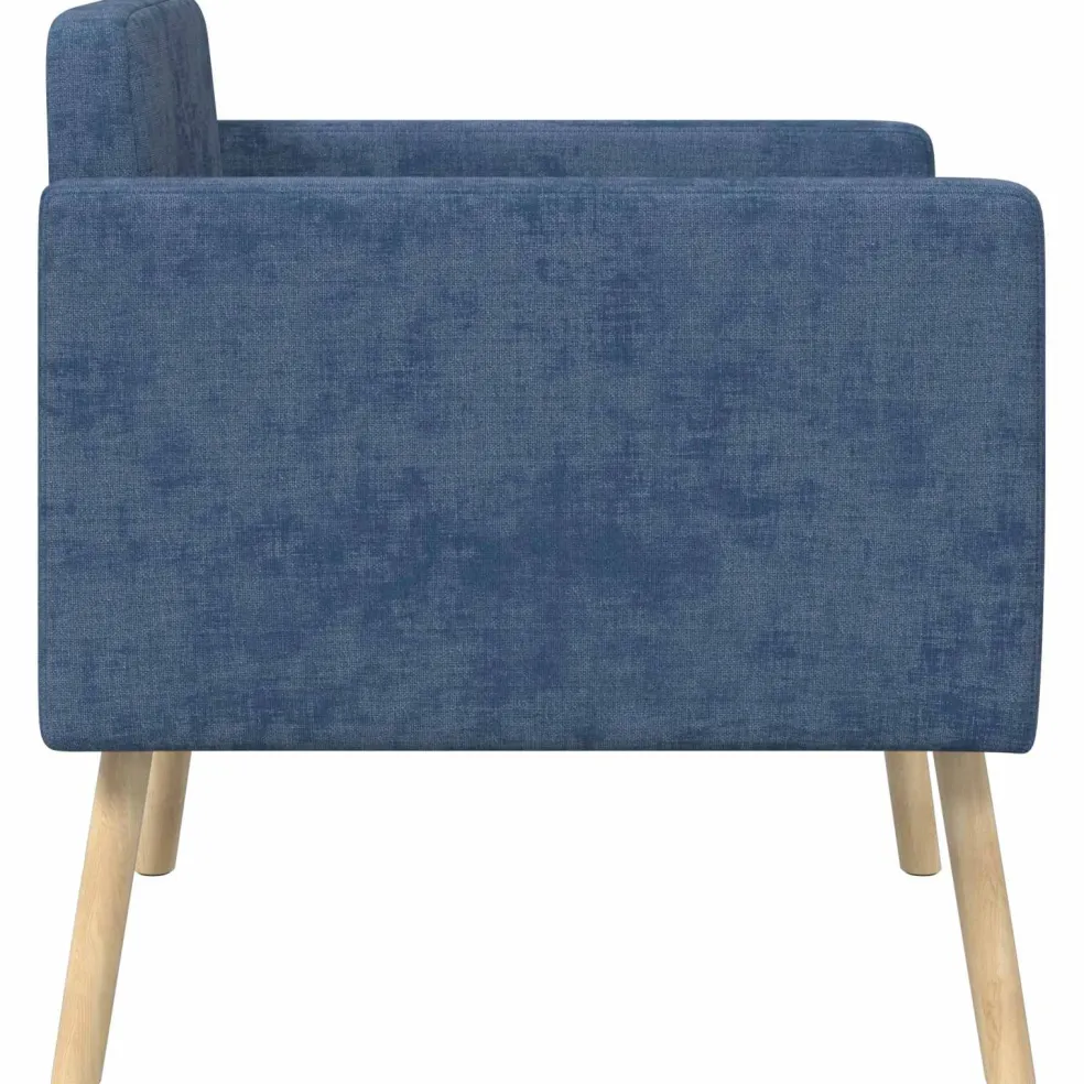 vidaXL Accentstoel Blauw Chenille Stof