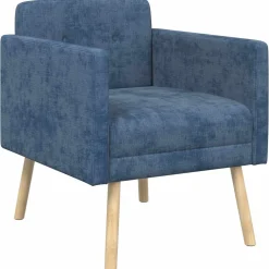 vidaXL Accentstoel Blauw Chenille Stof