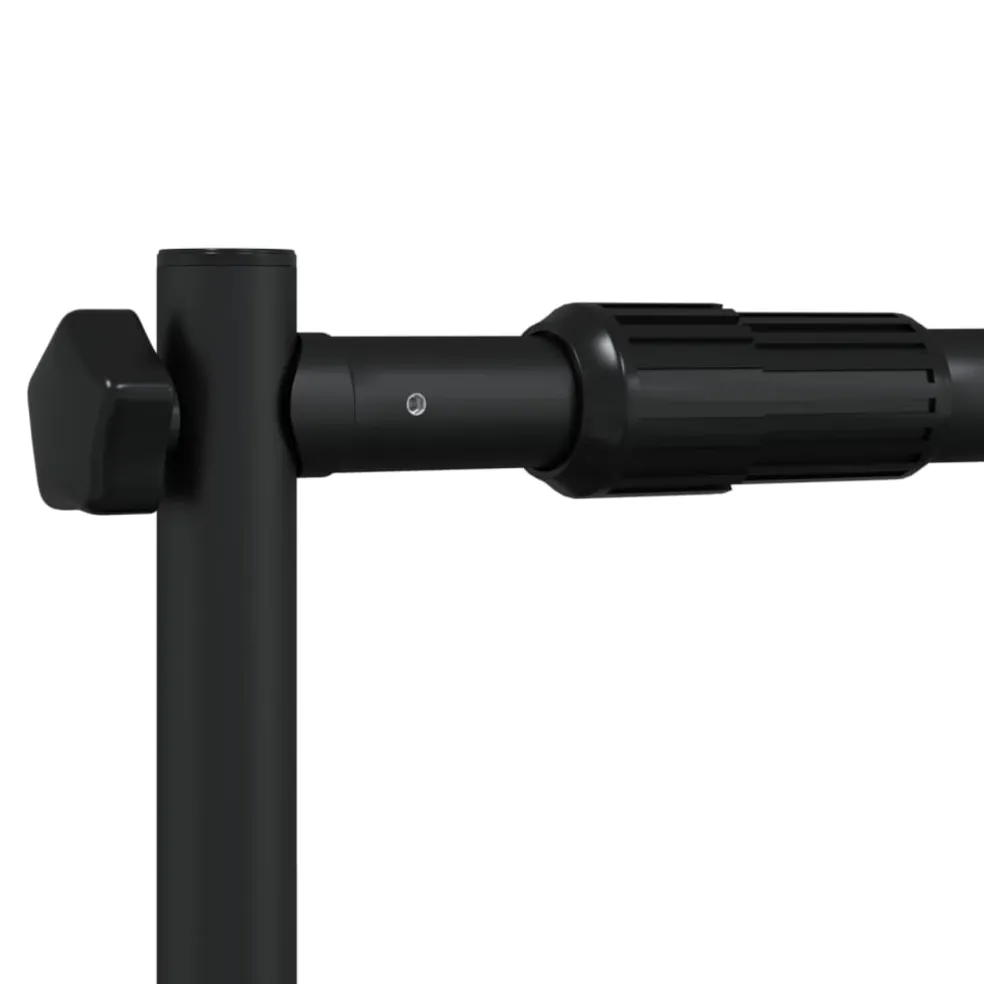 vidaXL Achtergrondstandaard 254x243 cm staal zwart
