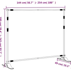 vidaXL Achtergrondstandaard 254x243 cm staal zwart