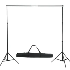 vidaXL Achtergrondsysteem 600x300 cm zwart