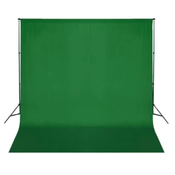vidaXL Achtergrond zonder standaard chromakey 300x300 cm katoen groen