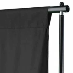 vidaXL Achtergrond zonder standaard 500x300 cm katoen zwart
