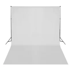 vidaXL Achtergrond zonder standaard 500x300 cm katoen wit