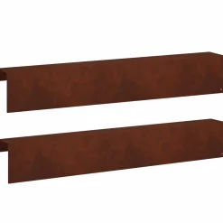 vidaXL Afdekprofiel voor tuinafboording 2 st 100 x 10 x 15 cm
