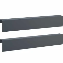 vidaXL Afdekprofiel voor tuinafboording 2 st 100 x 10 x 15 cm Staal