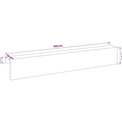 vidaXL Afdekprofiel voor tuinafboording 2 st 100 x 10 x 15 cm