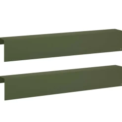 vidaXL Afdekprofiel voor tuinafboording 2 st 100 x 10 x 15 cm Staal