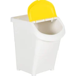 vidaXL Afvalbakken met deksels stapelbaar 3 st PP 120 L wit