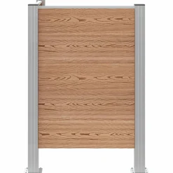 vidaXL Afvalbak Schutting Bruin 85 x 85 x 115 cm Aluminium en WPC