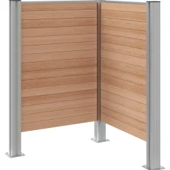 vidaXL Afvalbak Schutting Bruin 85 x 85 x 115 cm Aluminium en WPC