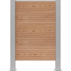 vidaXL Afvalbak Schutting Bruin 85 x 12 x 115 cm Aluminium en WPC
