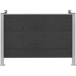 vidaXL Afvalbak Schutting Grijs 161 x 85 x 115 cm Aluminium en WPC