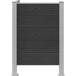 vidaXL Afvalbak Schutting Grijs 85 x 85 x 115 cm Aluminium en WPC
