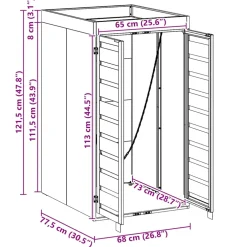 vidaXL Afvalcontaineropslag met gasliftdeksel voor 240L container