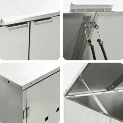vidaXL Afvalcontaineropslag met gasliftdeksel voor 240L container