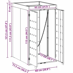 vidaXL Afvalcontaineropslag met plantenbakdak voor 240L container