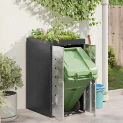 vidaXL Afvalcontaineropslag met plantenbakdak voor 240L container