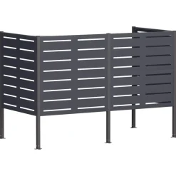 vidaXL Afvalcontainer scherm 167 x 85 x 113 cm Staal Antraciet