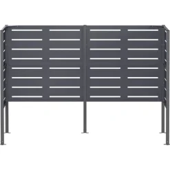 vidaXL Afvalcontainer scherm 167 x 85 x 113 cm Staal Antraciet