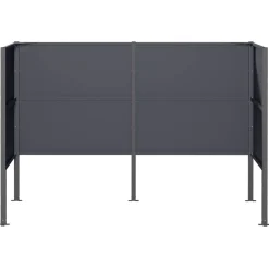 vidaXL Afvalcontainer scherm 167 x 85 x 113 cm Staal Antraciet