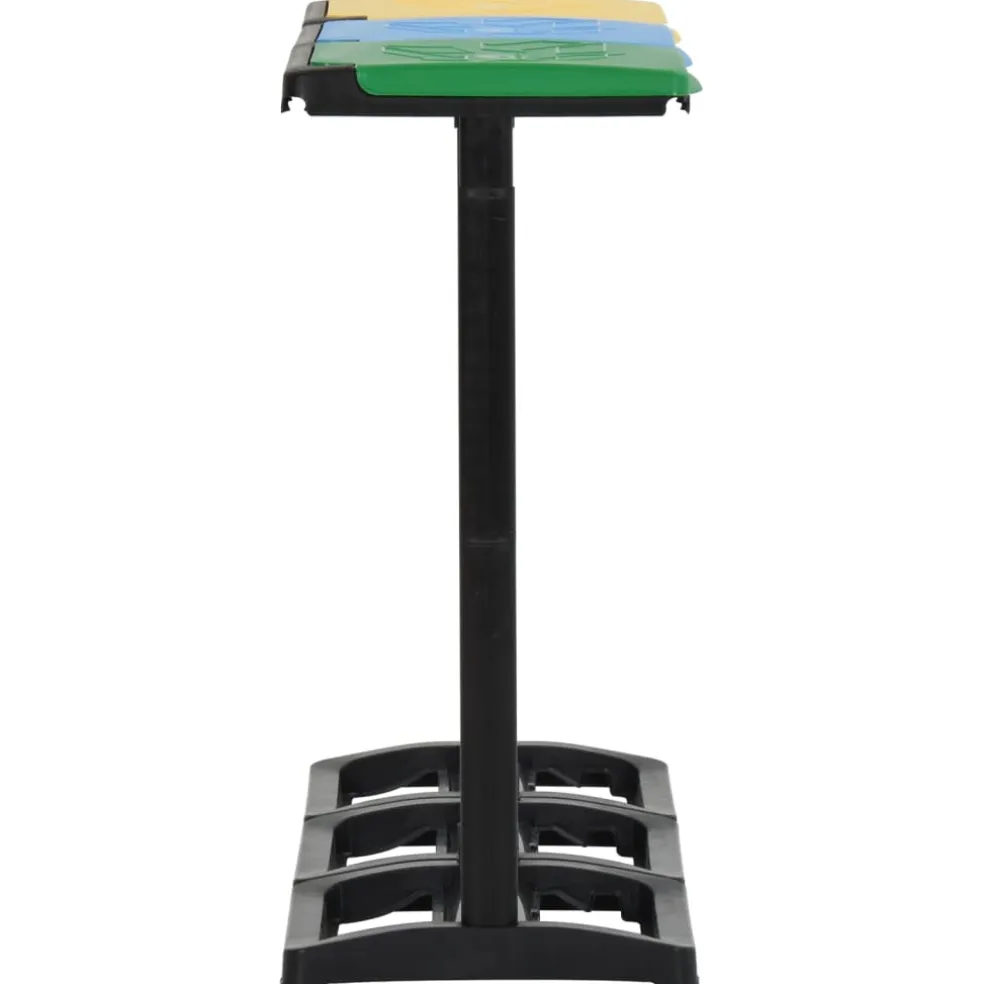 vidaXL Afvalzakstandaards met deksel 240-330 L PP meerkleurig