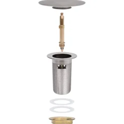 vidaXL Afvoer pop-up met overloop 6,4x6,4x9,1 cm zilverkleurig