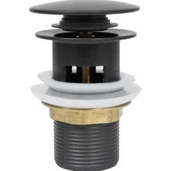 vidaXL Afvoer pop-up met overloop 6,4x6,4x9,1 cm grijs