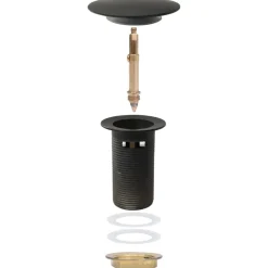 vidaXL Afvoer pop-up met overloop 6,4x6,4x9,1 cm grijs